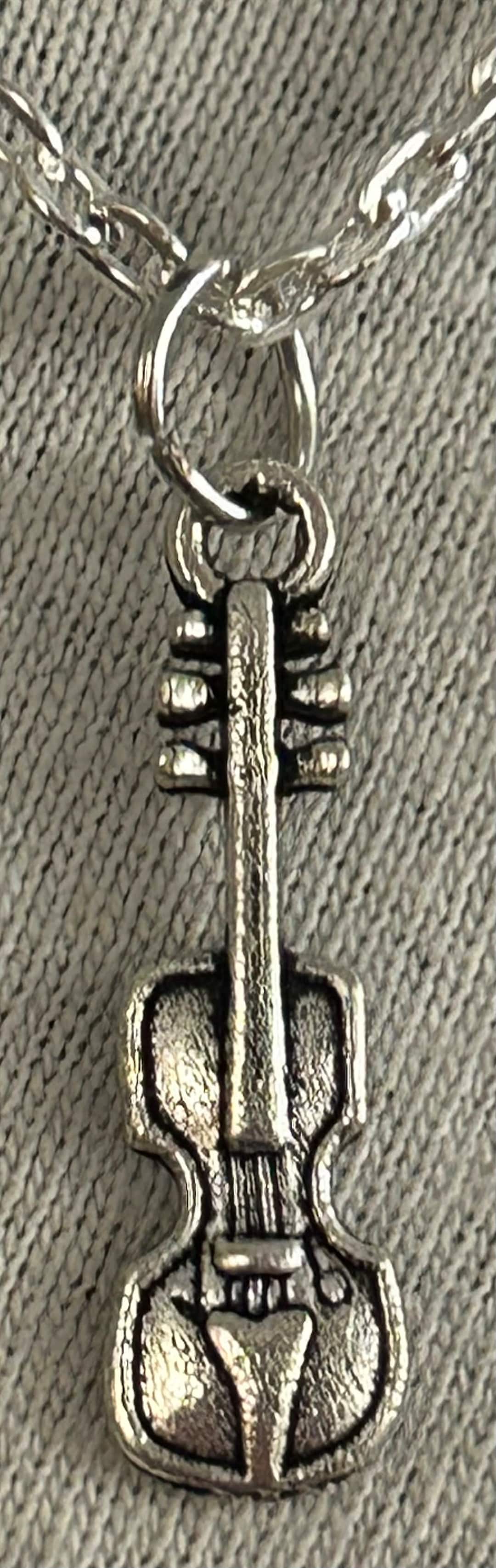 Guitar/violin/cello/bass/stringed Musical Instrument Necklace Antique ...