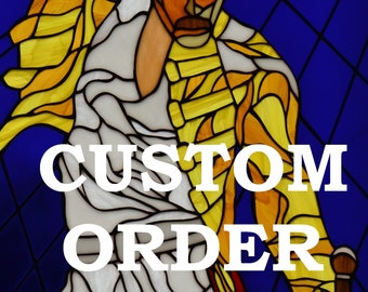 Custom Stained Glass Panel: Pet Portrait, Landscape, Memorial Gift