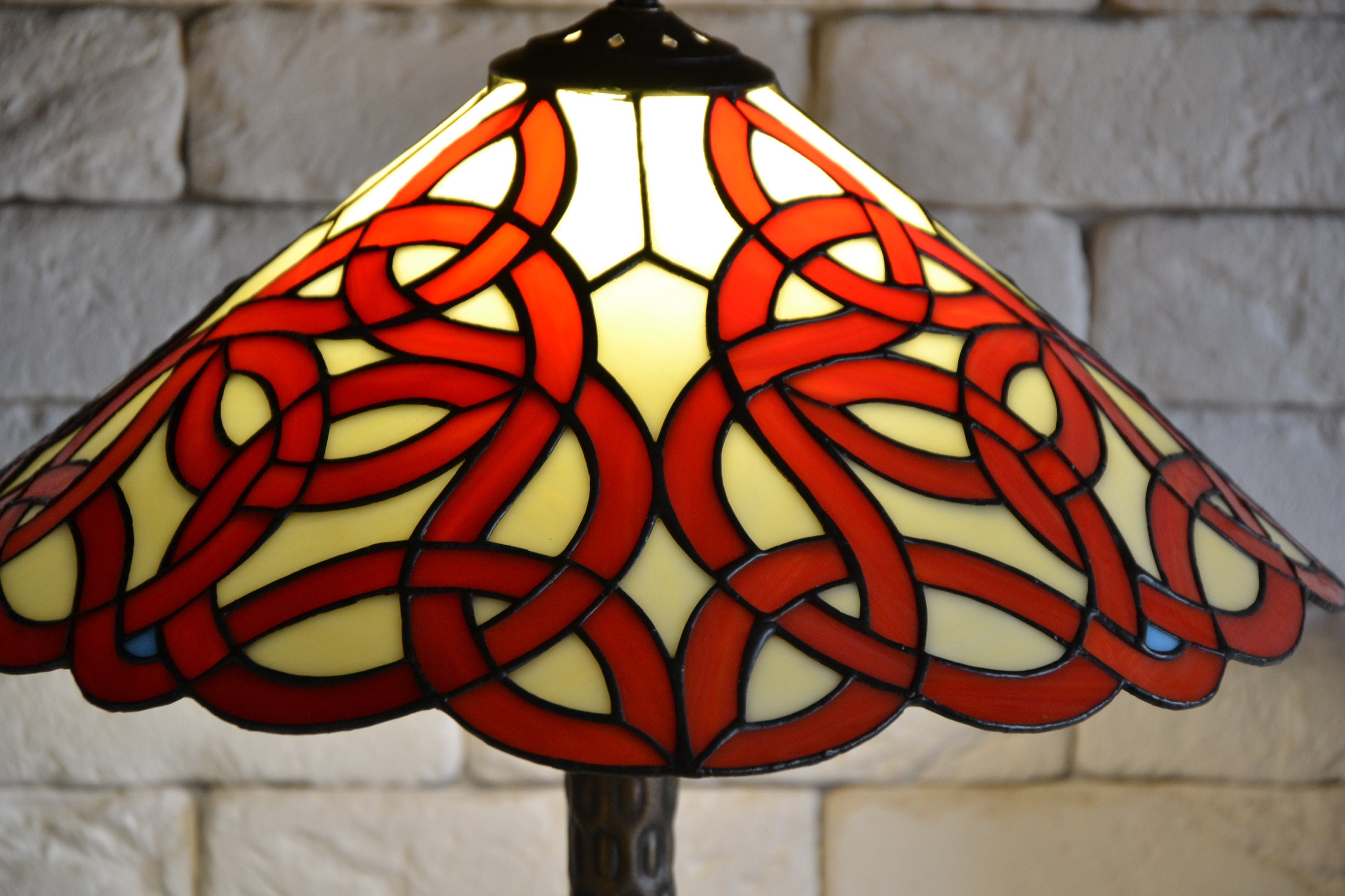 Tiffany Lamp Table Lamp Stained Glass Desk Lamp Mother's Etsy UK