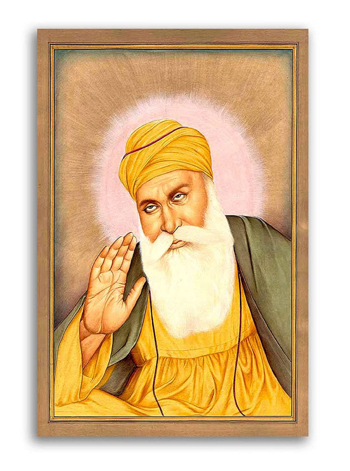 Guru Nanak Dev Ji Canvas Wall Painting Acrylic Art - Etsy UK