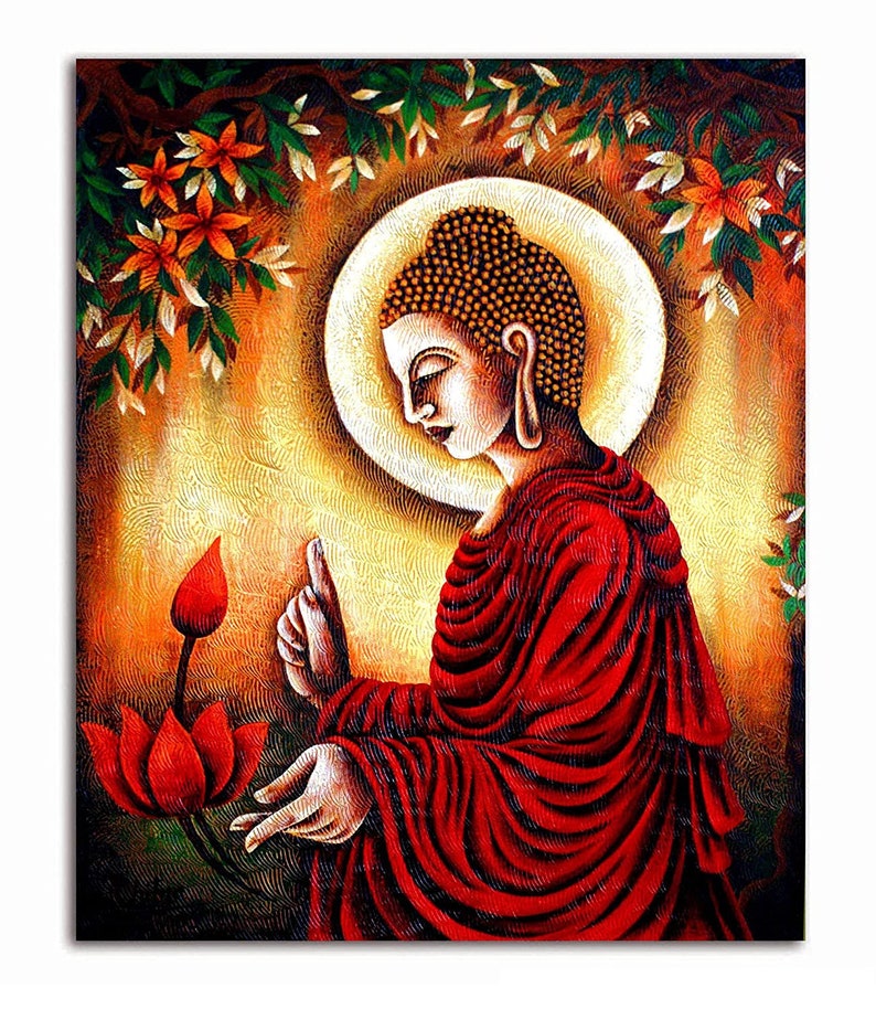 Buddha Wall Art Canvas Paintings Meditaion Yoga Pop Art Office Etsy India