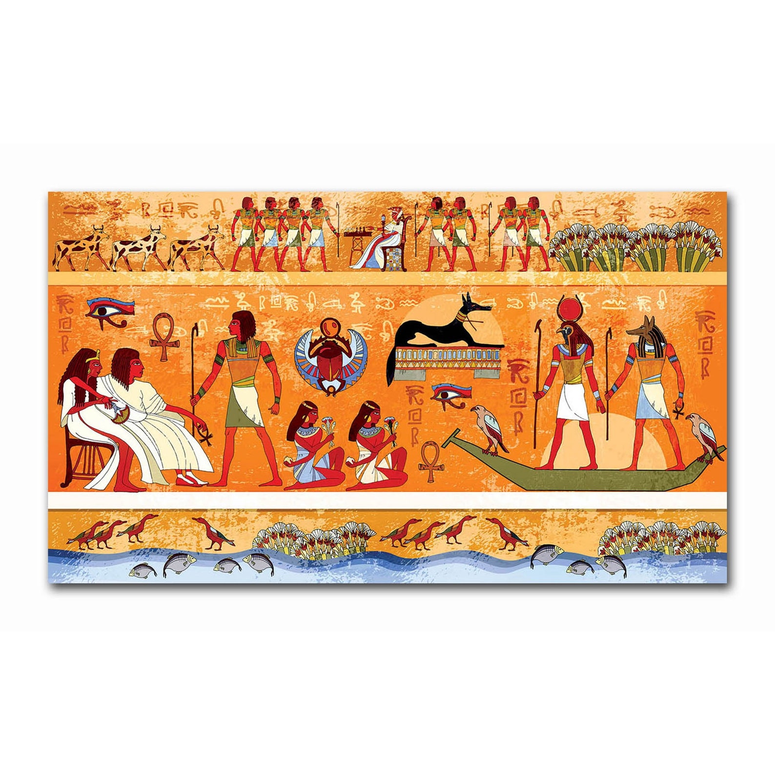 Egyptian Civilizations Ancient Egyptian Canvas Art Print Etsy
