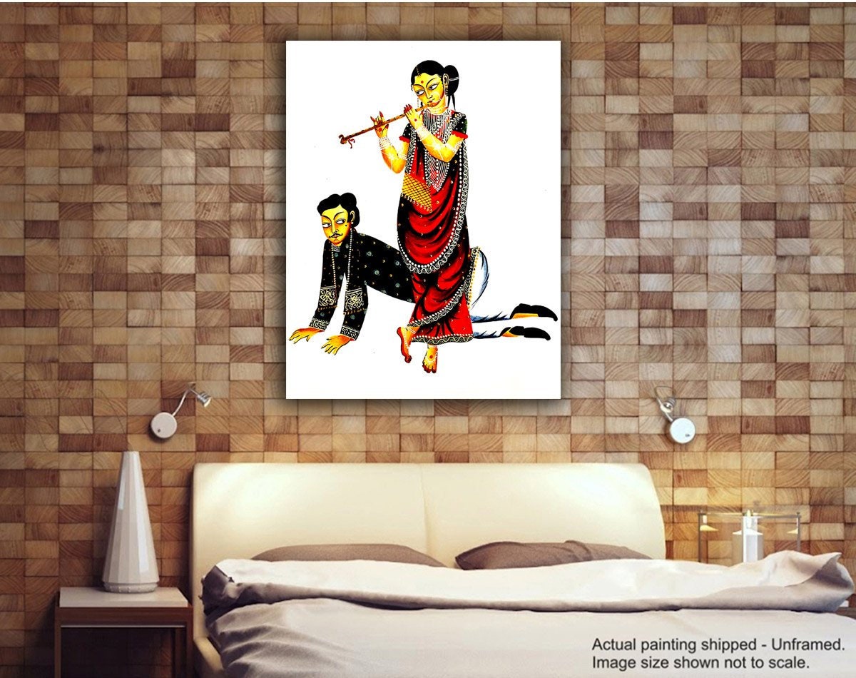 Materials Surfaces Visual Arts Canvas Roll Kalighat Canvas Paintings