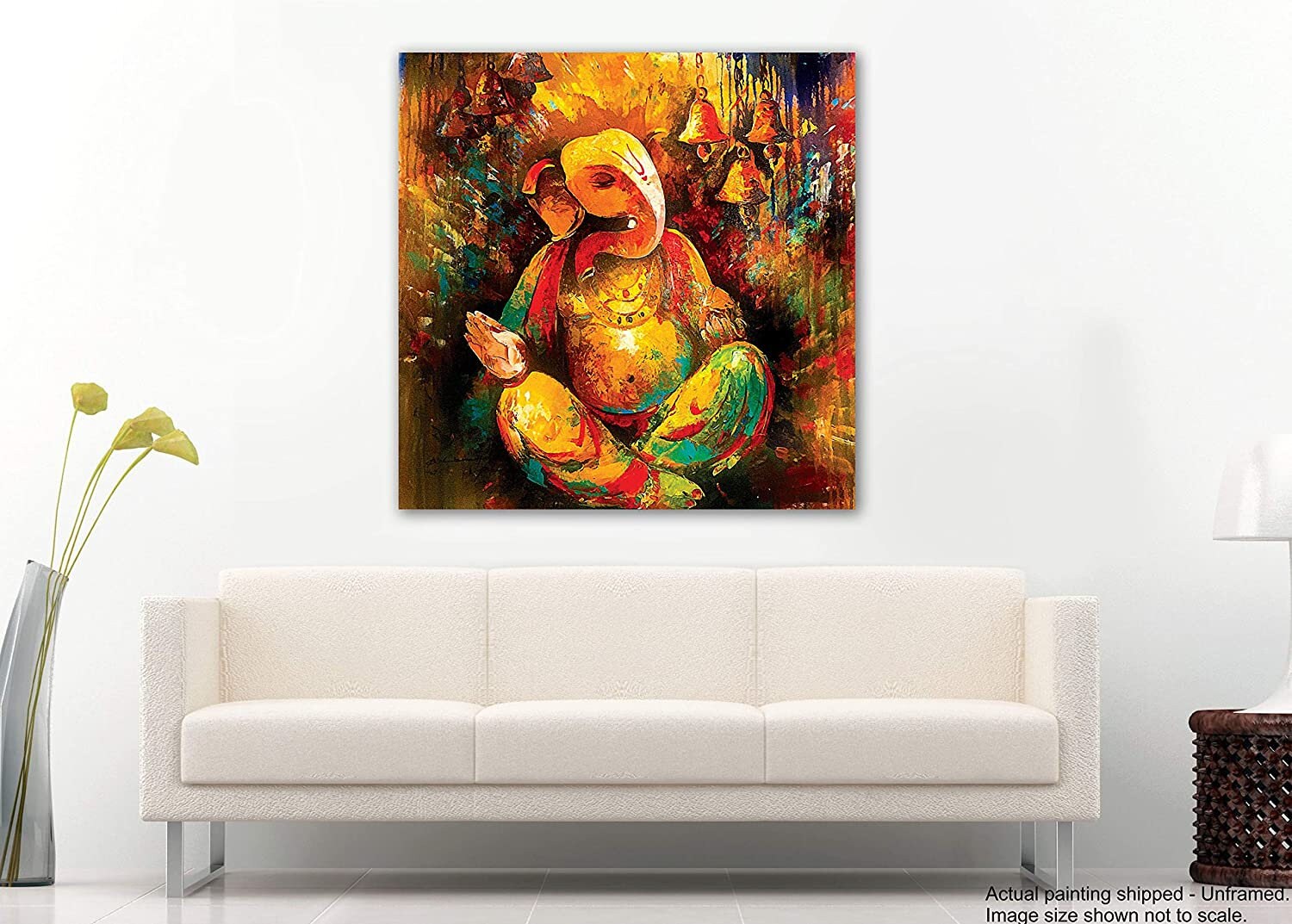 Lord Ganesha Canvas Painting Unframed Canvas Roll - Etsy