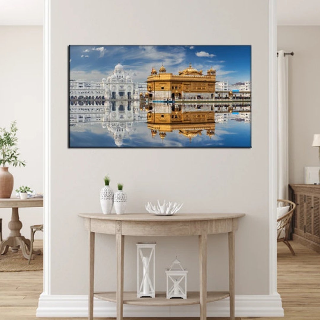 Golden Temple Art Canvas Print Amritsar Art Sikh Gurdwara - Etsy