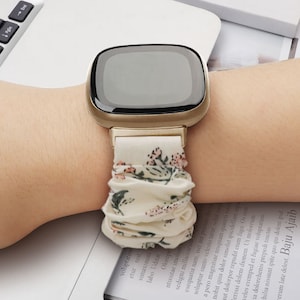 Fitbit Versa 4/3/2/1 Sense 2/1/Lite Bands, Custom Fabric Woven Replacement Elastic Band Breathable Accessories Strap Wristband for Women Men