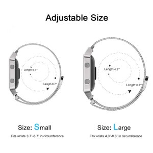 K&ouml;nnte beinhalten: Zwei silberne Armb&auml;nder mit verstellbarer Gr&ouml;&szlig;e. Das kleinere Armband passt an Handgelenke mit einem Umfang von 3,7 bis 6,7 Zoll. Das gr&ouml;&szlig;ere Armband passt an Handgelenke mit einem Umfang von 4,3 bis 8,3 Zoll.
