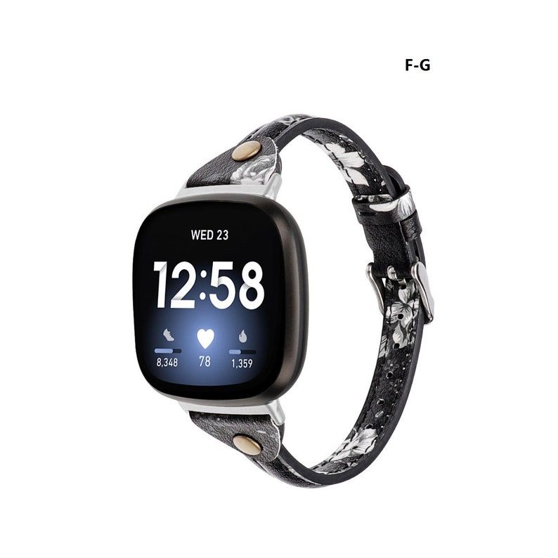Fitbit Versa 3 Leather Bands Fitbit Sense Wristband Etsy