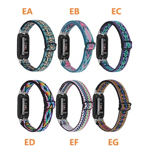 Fitbit Luxe,Fitbit Inspire 3/2/HR Bands, Elastic Custom Breathable Replacement Accessories Strap Wristband for Women Men