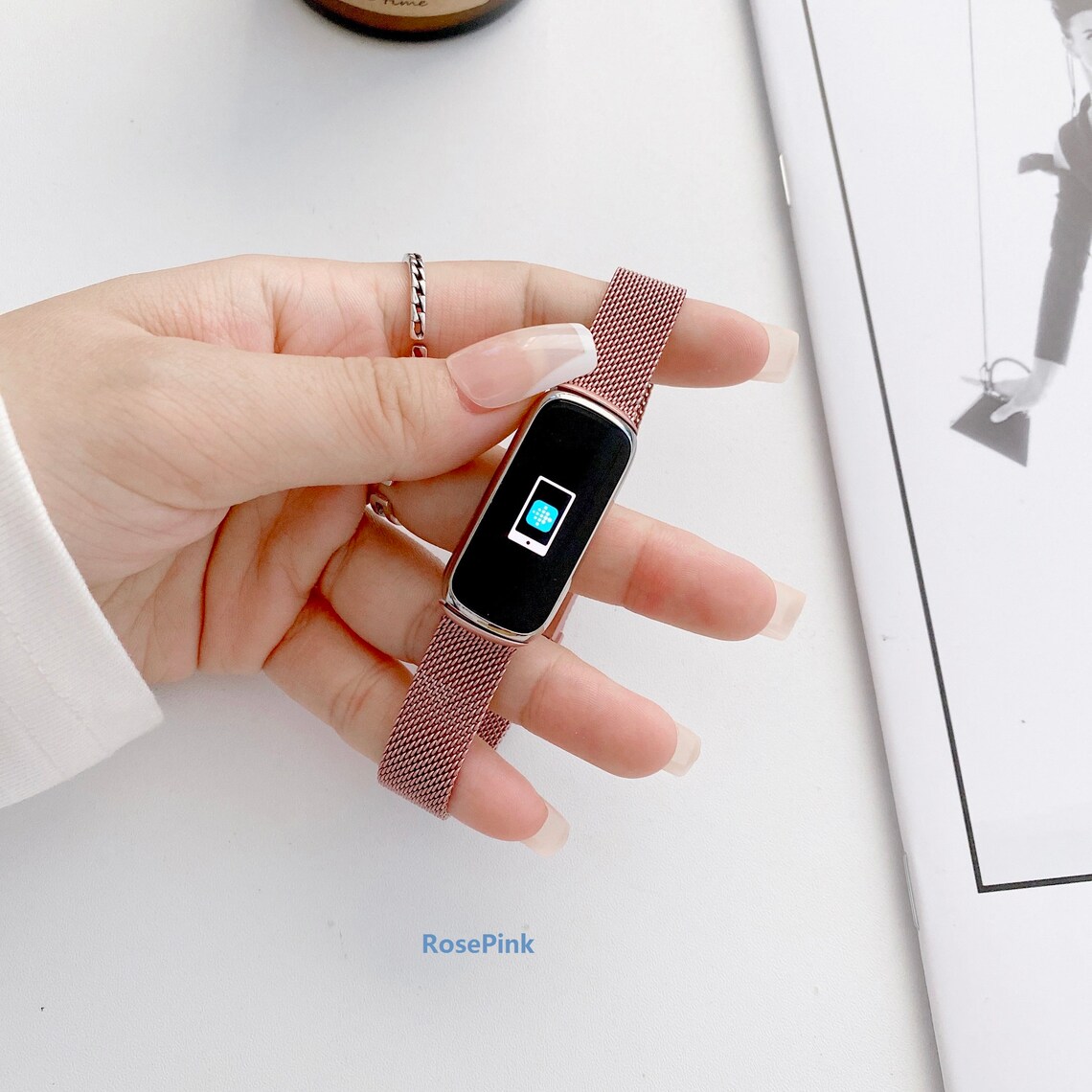 Fitbit Luxe Mesh Bands Milanese Mesh Replacement Stainless Etsy