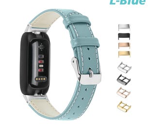 Benutzerdefinierte Fitbit Inspire 3 / 2 / 1 / HR Lederbänder, Fitbit Luxe Ersatzband, Armbandarmband im Streamline Design Lederband mit Blumendruck