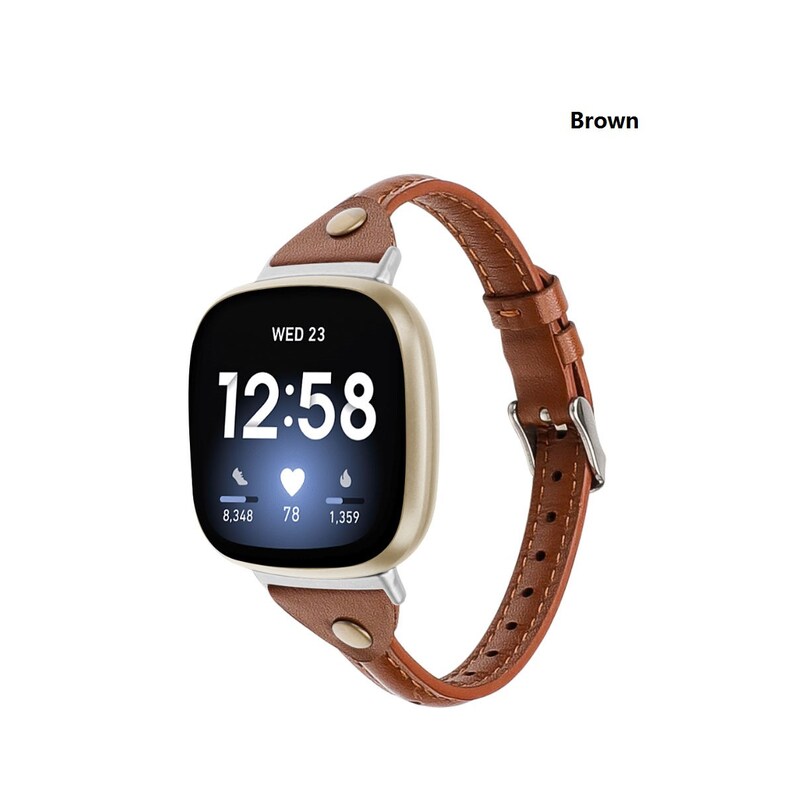 Fitbit Versa 3 Leather Bands Fitbit Sense Wristband Etsy