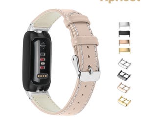 Benutzerdefinierte Lederarmbänder für Fitbit Inspire3 / 2/1/HR/Fitbit Luxe, Ersatzarmbandarmband im Streamline-Design mit Blumendruck
