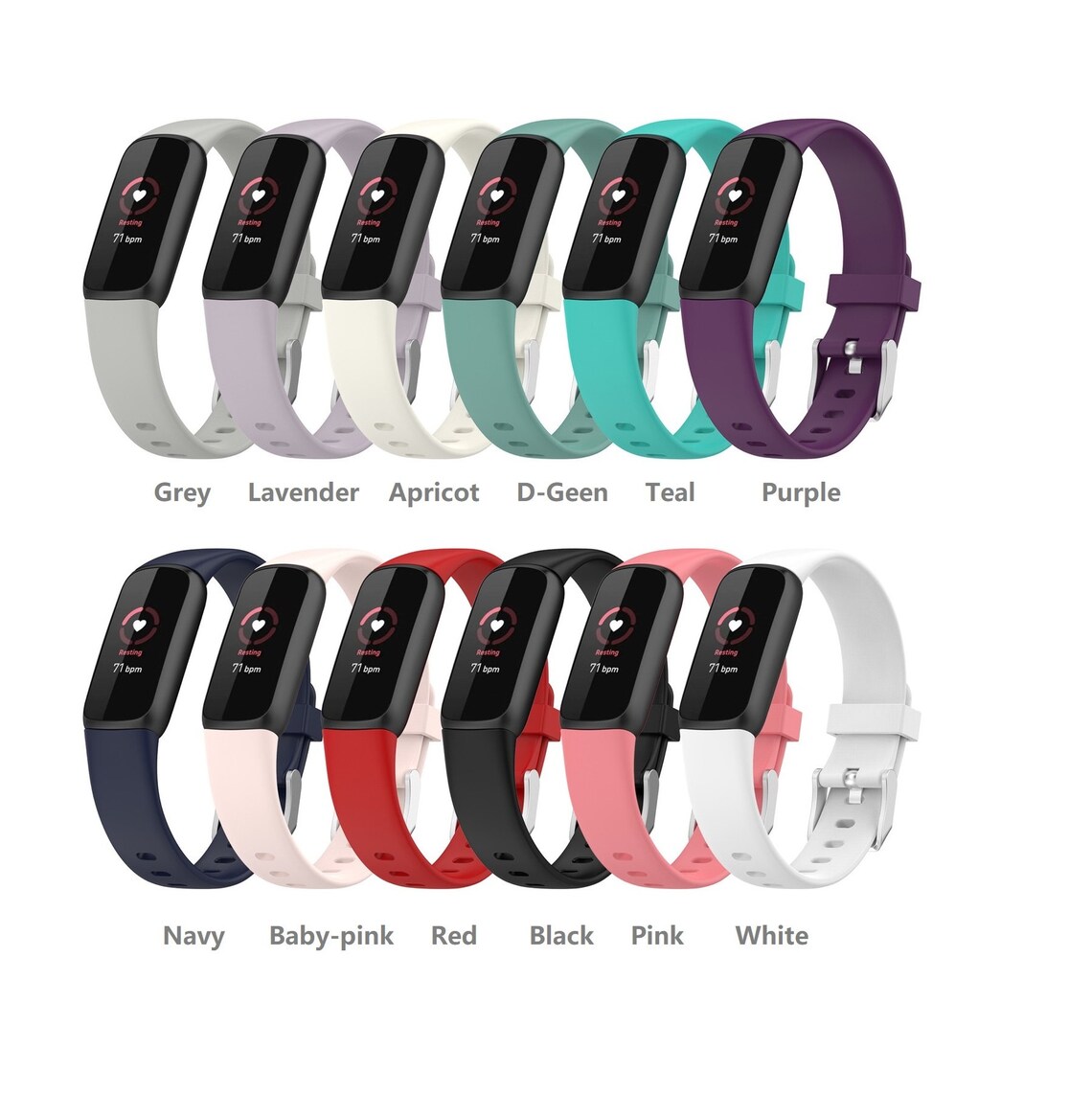Fitbit Luxe bands Replacement Silicon Sport Band Small Large Etsy