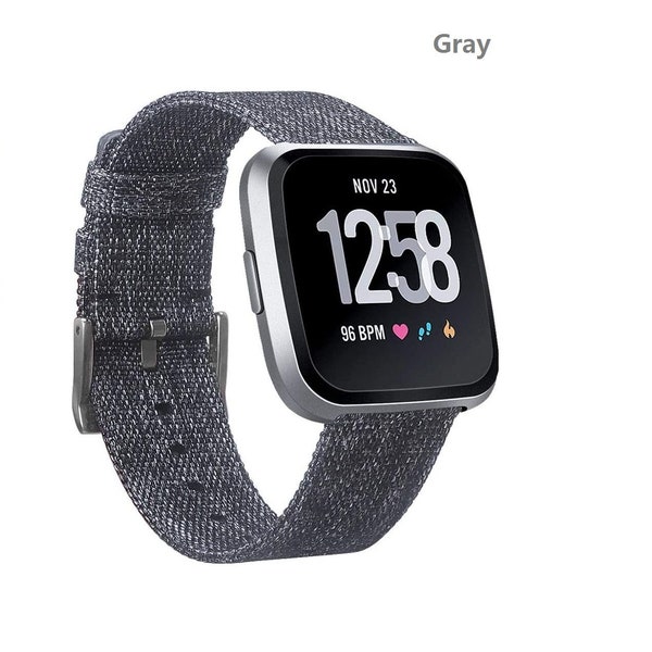 Fascia Scintillante Elastica Per Fitbit Versa 1/2/3 E Sense - Colore Perla, In Acciaio Inox, Nuova Con Etichette