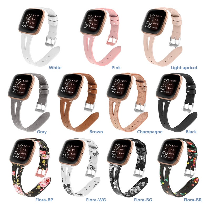 Fitbit Sense Versa 2/3/lite Leather Bands Wristband Etsy