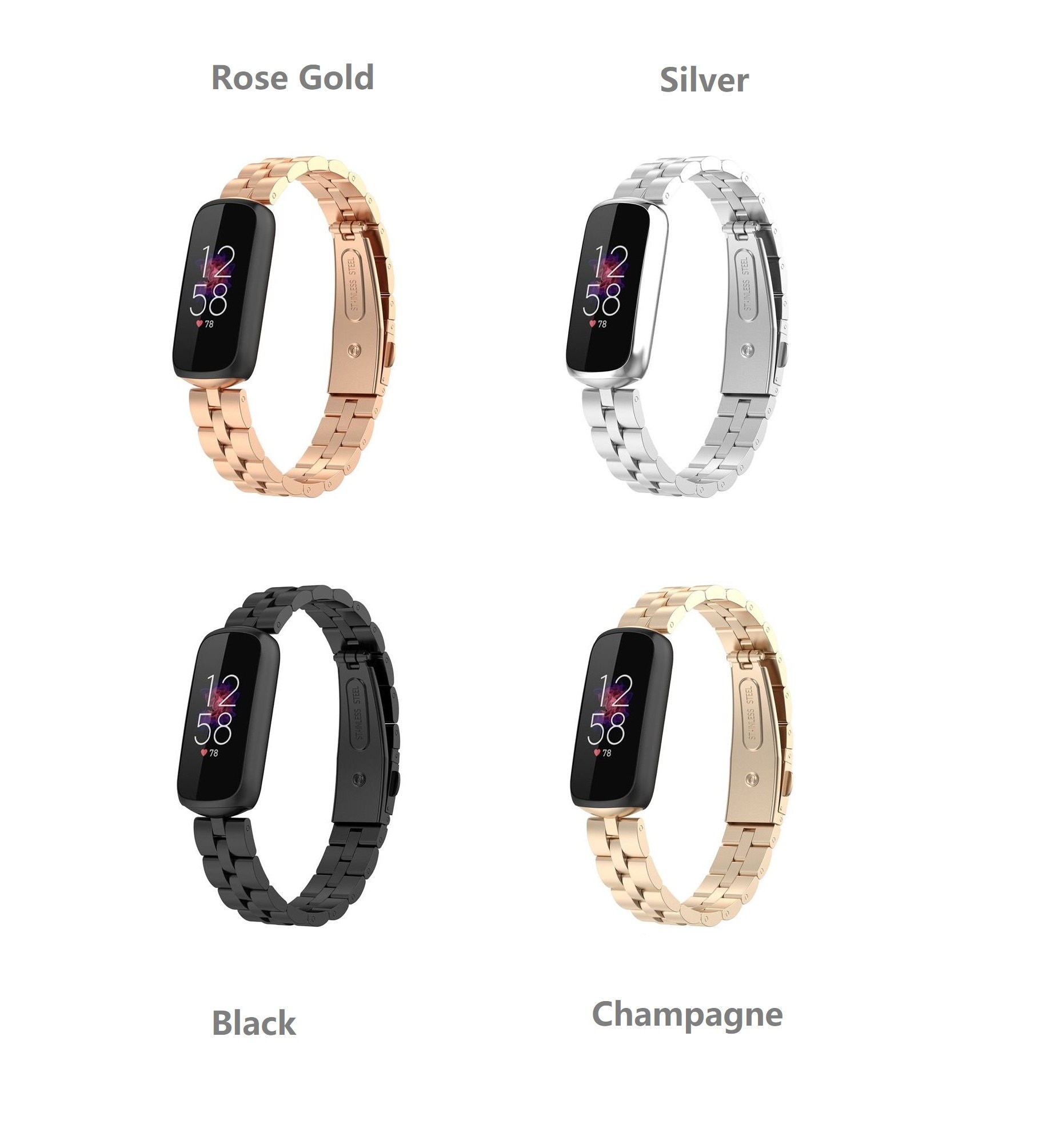 Fitbit Luxe Bands Stainless Steel Bracelet Replacement Sport Etsy