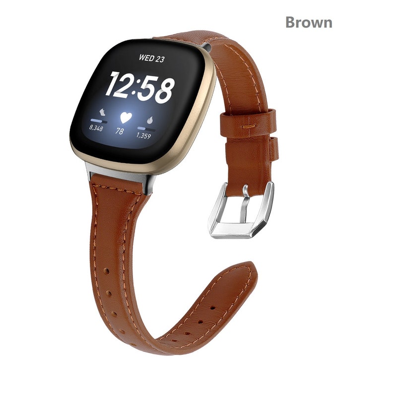 Fitbit Versa 3 and Fitbit Sense Leather Bands Wristband Etsy