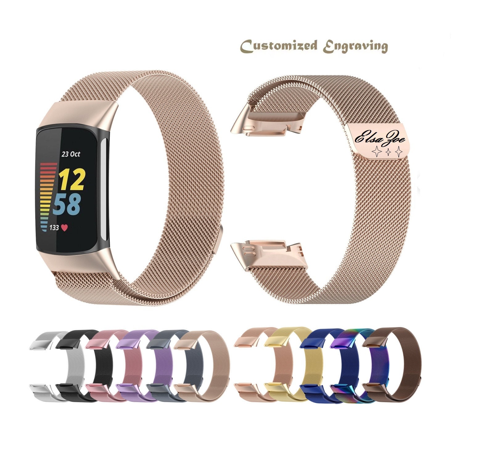 Coiwxmoi Cinturino Per Fitbit Charge 6/5, Regolabile In Silicone Morbido, Impermeabile E Traspirante Per Uomo E Donna - Taglia Unica 140-170mm