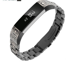 Details about   Adjustable Elegant Silver Bangle Bracelet w/ Rhinestone Bling for Fitbit Alta 