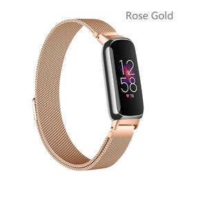 Custom Fitbit Luxe/Fitbit Inspire 3/2/1 Bands, Replacement Milanese Loop Stainless Steel Mesh Band Engrave Magnetic Bracelet Watch Band