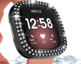 Argent Noir Hianjoo Coque Compatible pour Fit bit Versa 2, Or Rose Transparent 4-Pack Montre Scratch-Resistant Soft TPU Léger Tout Autour de Protecteur Protection Coque d/'écran Pare-Chocs