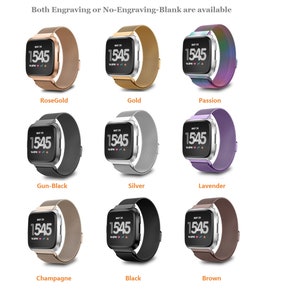 Fitbit Versa 3 / Sense - Fascia In Acciaio Con Maglie A Forma Di Pesce - Foto 2