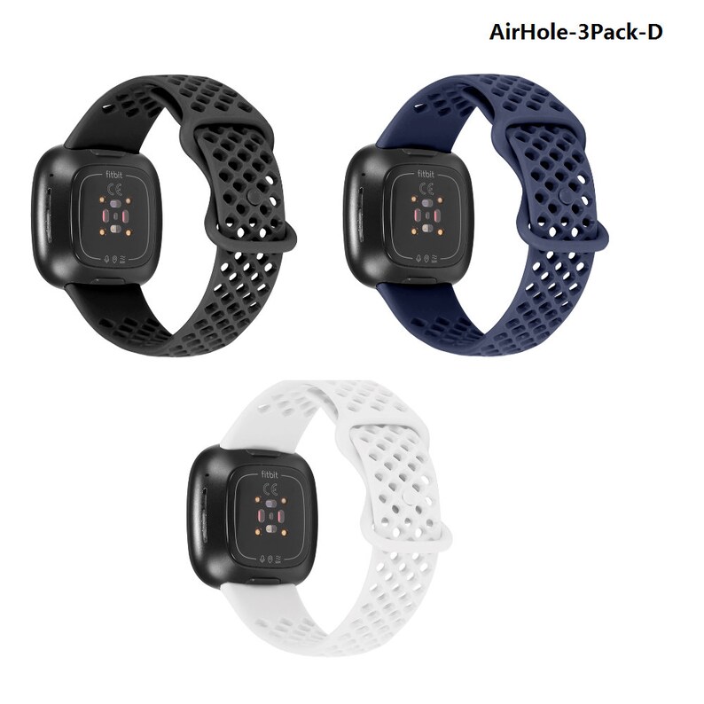 Fitbit Versa 3 & Sense Replacement Bands Smooth and Airhole Etsy
