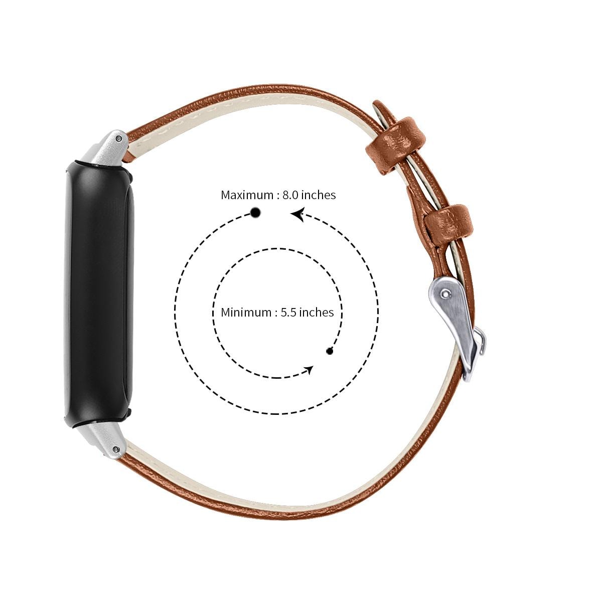 Cinturino Ricambio Fitbit Cinturino In Pelle Per Fitbit Versa 3/Sense - Sottile, Donna Bracciale Sense - Foto 5