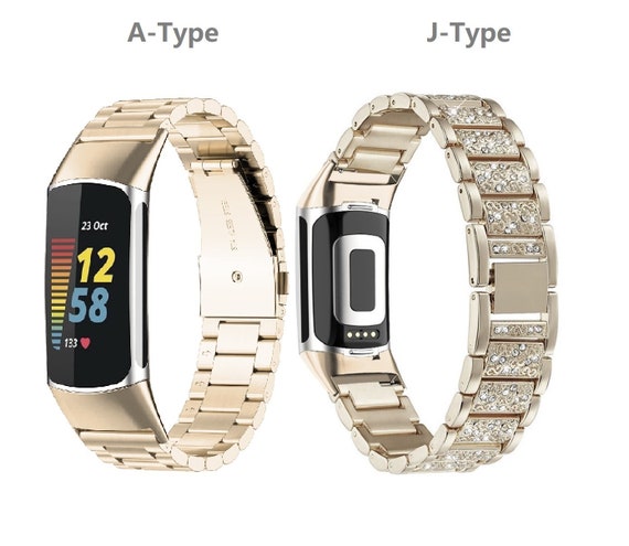 Fitbit Charge 6 5 4 3 2 SE Bands Custom Stainless Steel Jewelry Bracelet Adjustable Watch Wristband Silver Rose Gold Champagne Gold Black Etsy Canada