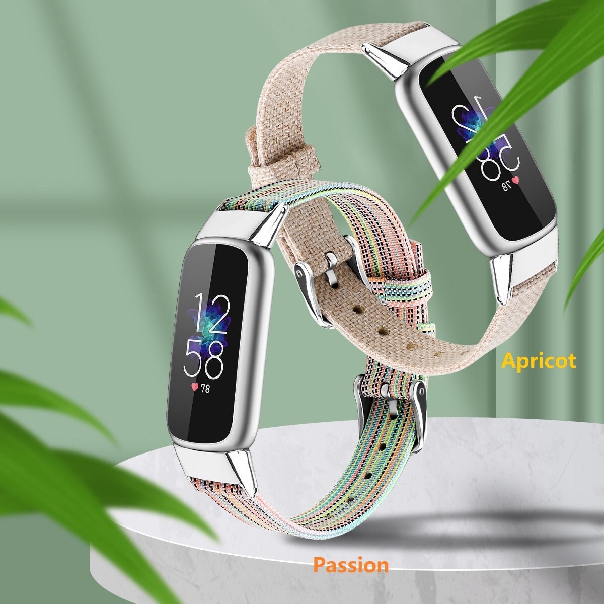 Band for Fitbit Luxe Canvas Silk Breathable Wristband Fabric Etsy