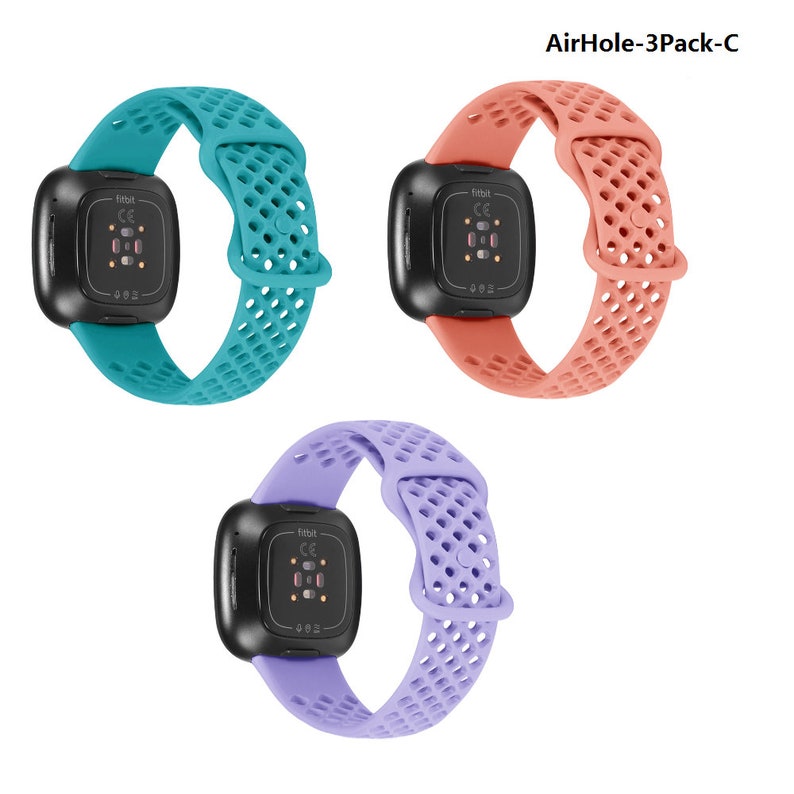 Fitbit Versa 3 & Sense Replacement Bands Smooth and Airhole Etsy
