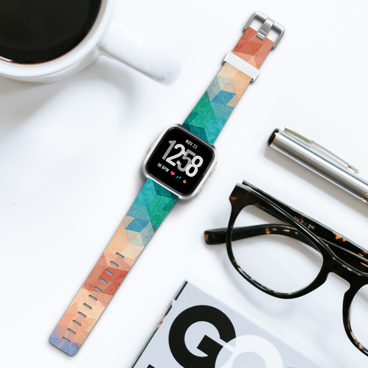 Spark*l Band Watch Bands FITBIT VERSA 2!! Selling Individually. Striped Nylon Strap For Fitbit Versa & Versa 2 | StrapsCo main image 2