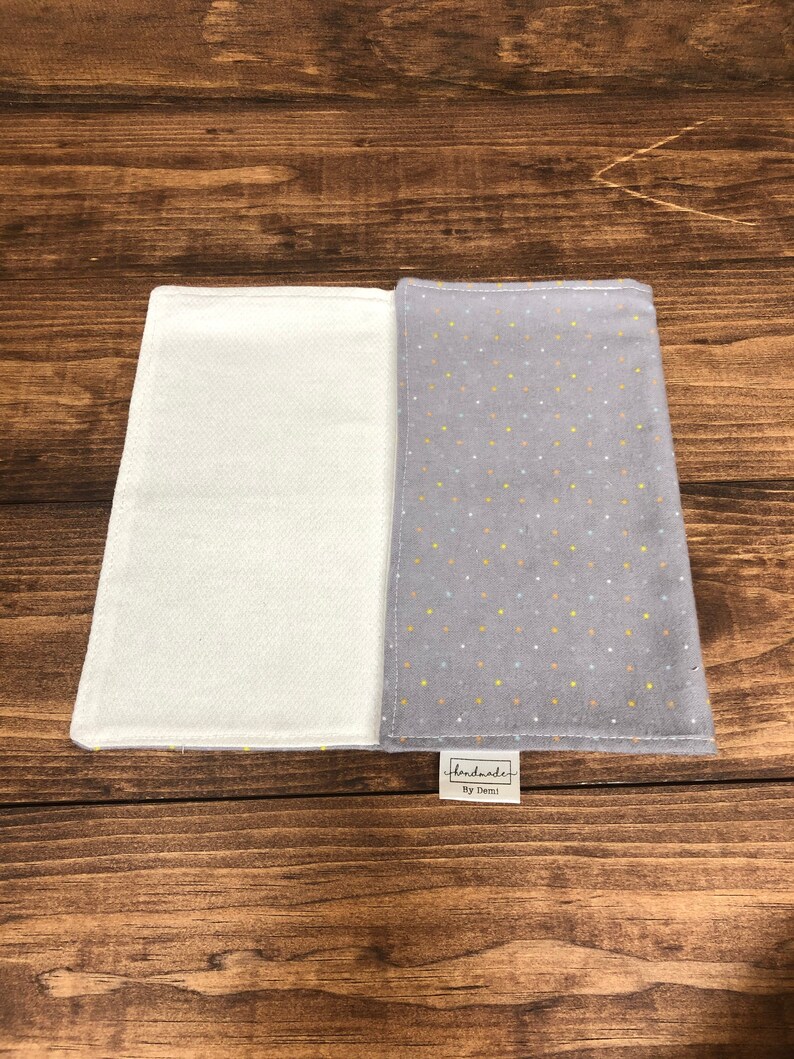Set Of 3 Flannel Baby Burp Cloths