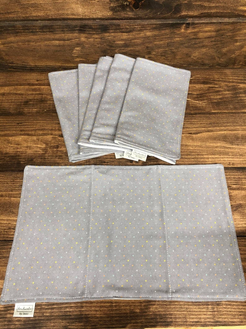 Set Of 3 Flannel Baby Burp Cloths