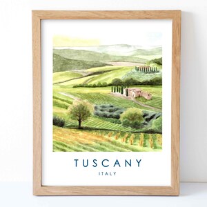 Tuscany Art Print, Tuscany Wall Art, Italy Wall Art, Travel Poster, Travel Gift, Travel Wall Decor, Europe Art Print, Travel Print