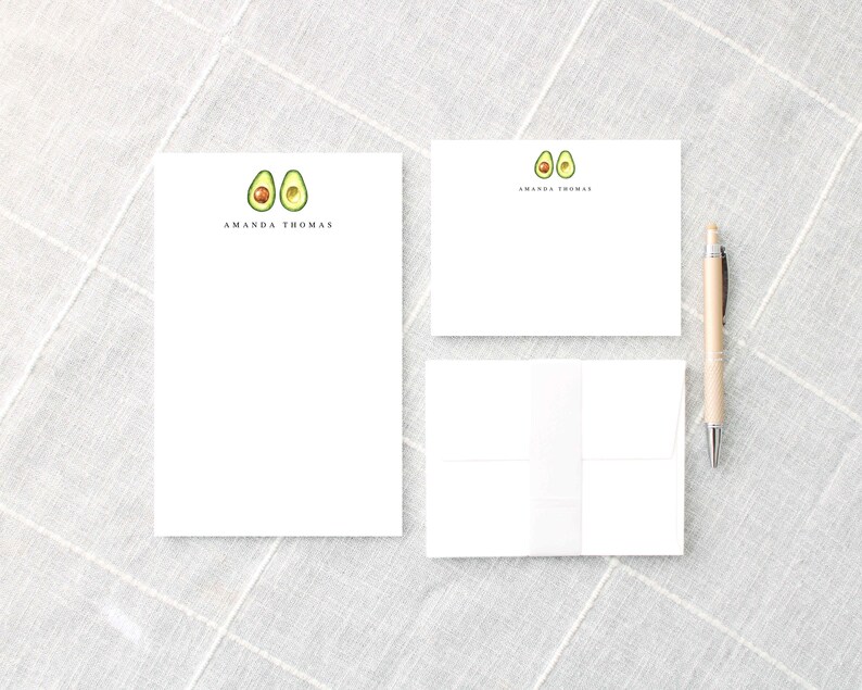 Personalized Avocado Notepad, Custom Notepad for Work, Custom ...