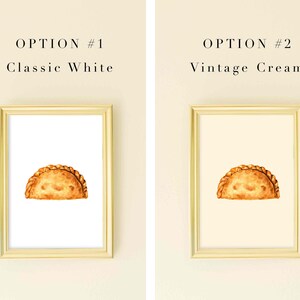 Watercolor Empanada Print, Kitchen Food Art, Original Artwork image 3