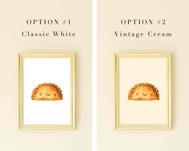 Watercolor Empanada Print, Kitchen Food Art, Original Artwork image 3