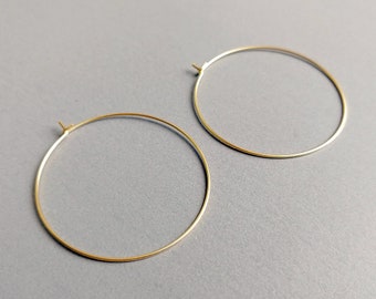 2 PCS 20 x 8 mm gold plated over brass EBF0044 - G supply for girls earring Big French Hook Earwire