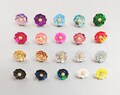 2 PCS - 20 colors, 18mm Sequin Round flower Stud, post earrings [ EH0087 ] product logo