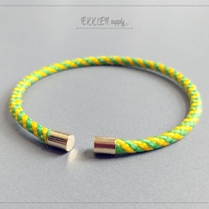 1 PC - Yellow & Green, 60mm adjustable Bracelet, Rope simple fashion bangle summer jewerly [ ECT0064 ]