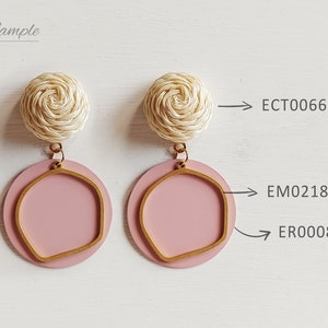 Jewelry making - Natural Rattan Earrings ECT0066, EM0218, ER0008