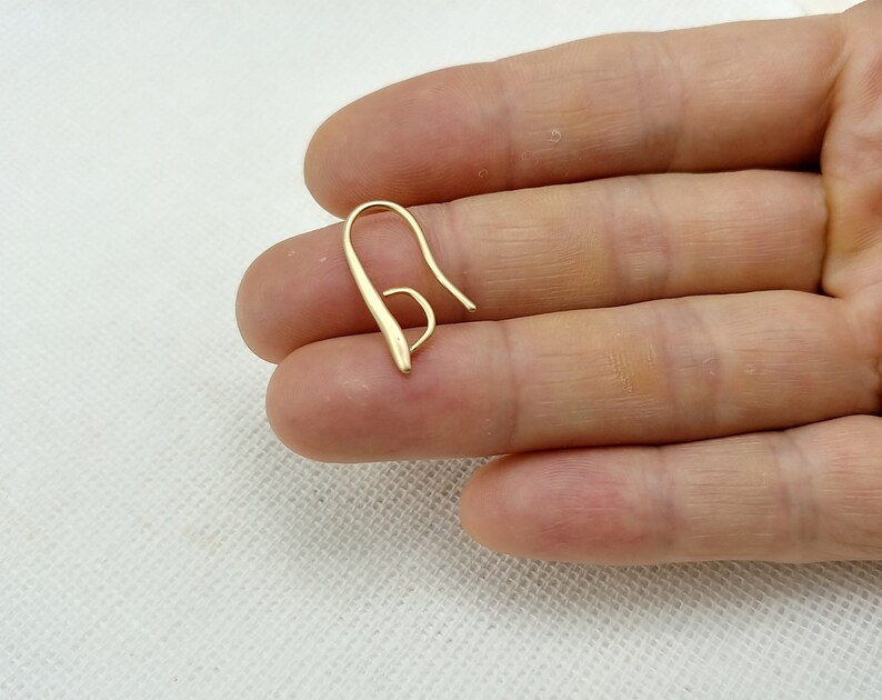 2 PCS 20 x 8 mm gold plated over brass EBF0044 - G supply for girls earring Big French Hook Earwire