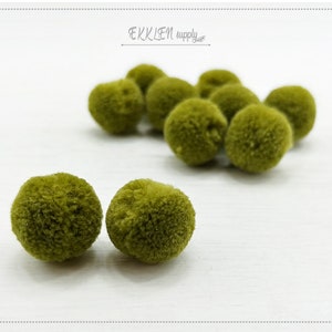 4 PCS - (No Ring) Moss 15mm Art Cotton Ball, various color acrylic Pom Pom, ECT0002