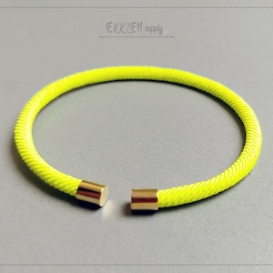 1 PC - Neon Yellow, 60mm adjustable Bracelet, Rope simple fashion bangle summer jewerly [ ECT0064 ]