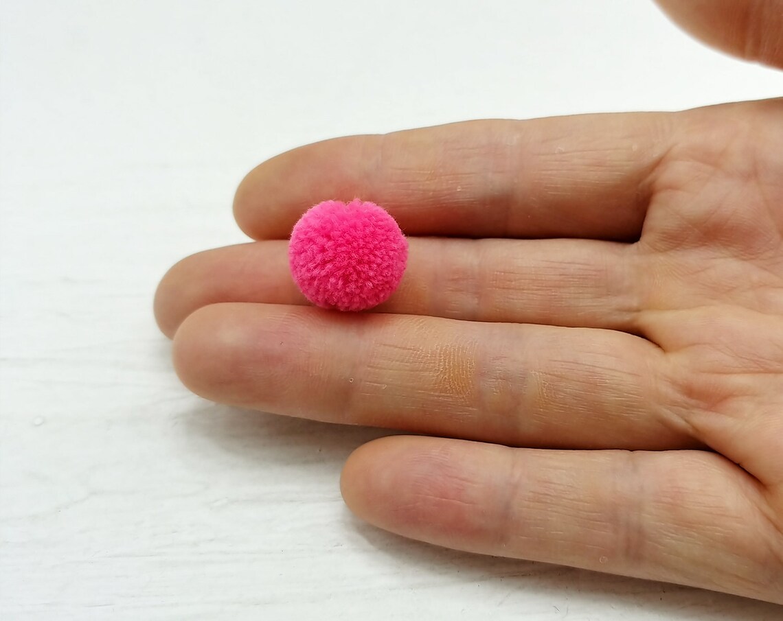 4 PCS No Rnig Neon Pink 15mm Cotton Ball various color Etsy
