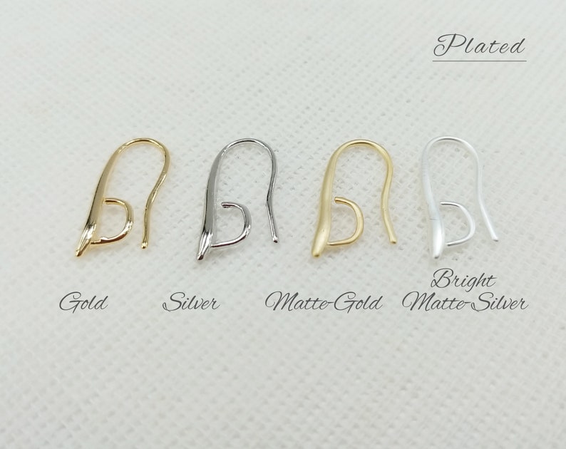 2 PCS 20 x 8 mm gold plated over brass EBF0044 - G supply for girls earring Big French Hook Earwire