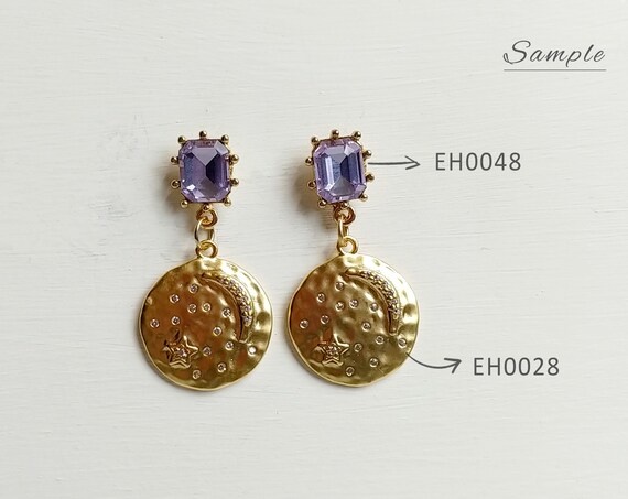 2 PCS Red13x11mm Gold plated brass Square Cubic Zirconia | Etsy