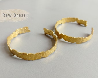 1 PC - 60 x 9 mm, Raw Brass Bracelet, Raw Brass Bangle, Adjustable Bangle, Open Bangle, Brass Cuff, Vintage Bangle [ EB0028 ]
